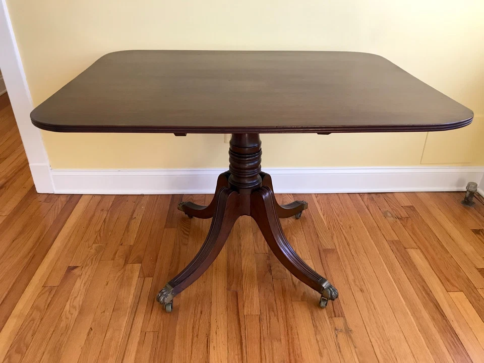 Antique Mahogany Regency Federal Duncan Phyfe Breakfast Table c. 1810-1820 - Image 2 of 4