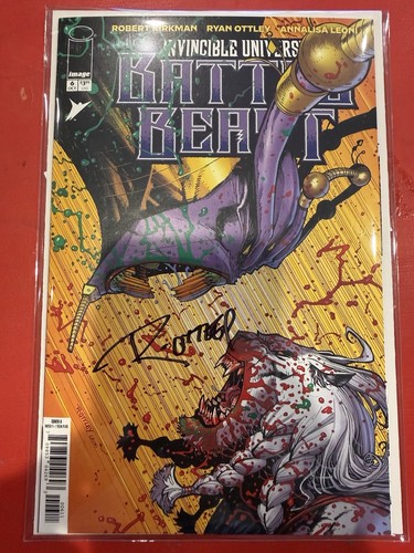 Invincible Universe Battle Beast #6 CVR A Signed by Ryan Ottley w/ COA