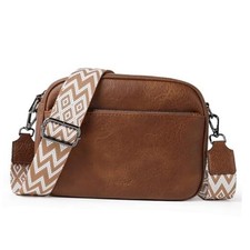 Crossbody Bags for Women Trendy,Vegan Leather Crossbody Purses for Women Brown