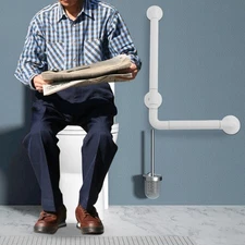L-shaped Grab Bar Rail in Bathroom Bathroom Safety Bar Toilet Safety Rail