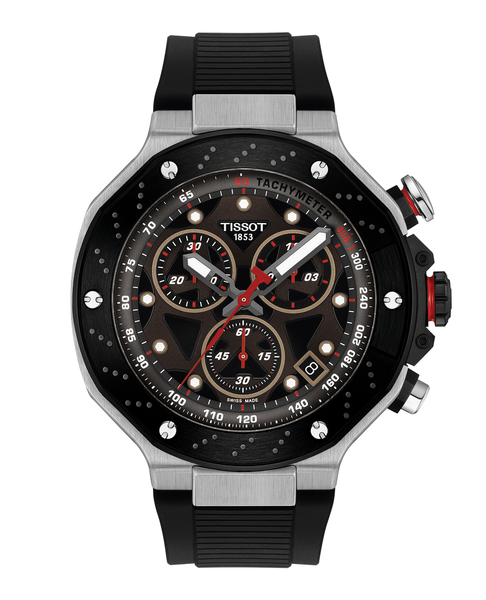 Tissot 自動巻き Ｔ-レースクロノグラフ ブラック　ジャンク MotoGP T-Race Chronograph 45MM Quartz - T1414172708100 | eBay