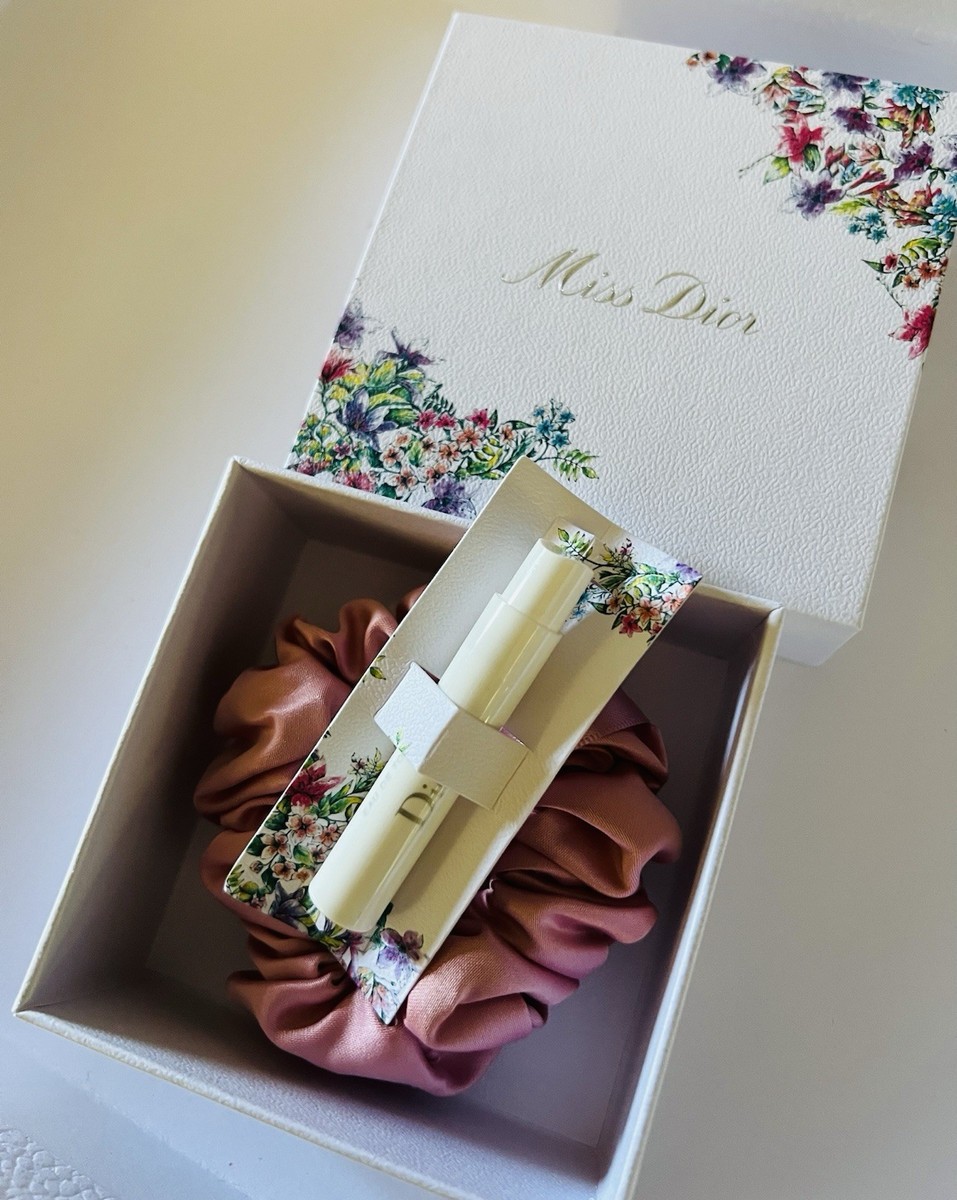 Dior Miss Dior Embroidered Scrunchie Hair Tie, EDT sample, Gift