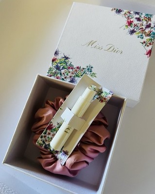 Dior Miss Dior Embroidered Scrunchie Hair Tie, EDT sample, Gift