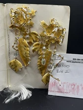 Vintage Lunch at the Ritz Clip Earrings Beautiful 1987 AVIATORS