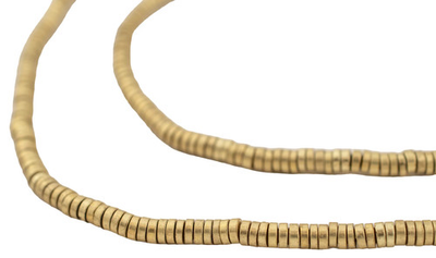 #ad Brass Disk Beads 3mm 24 Inch Strand $8.00