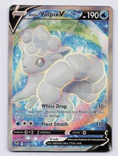 Alolan Vulpix V (Full Art) Holo Ultra Rare SWSH12: Silver Tempest 173/195 NM on eBay