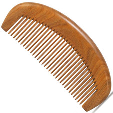 Wooden Comb for Men, Wooden Beard Comb, Fine Tooth for Straight Hair - Green San