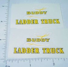 Pair Buddy L Wood Fire Ladder Truck Sticker BL-172