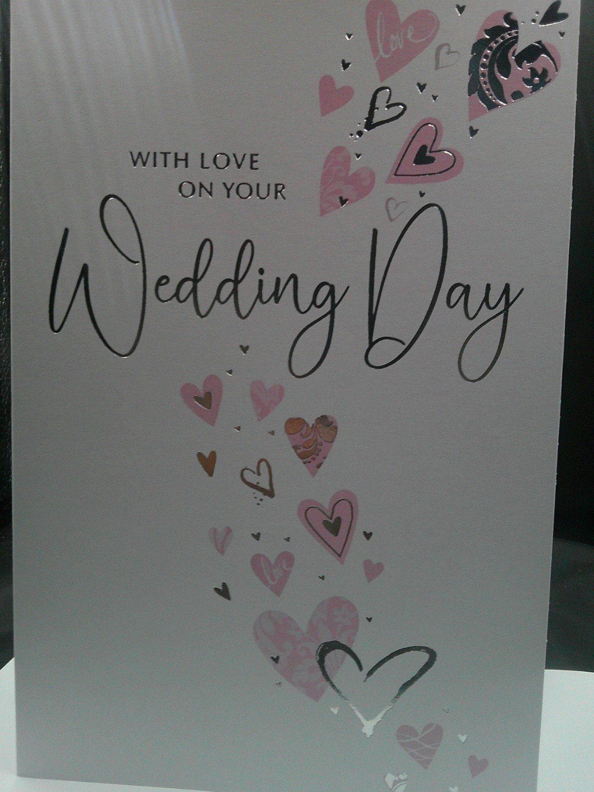 CONGRATULATIONS ON YOUR WEDDING DAY CARD 9""X6""