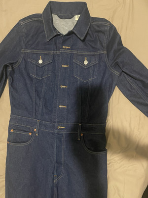 Levi's Iconic Jumpsuit indigo blue Mechanic Coveralls Utility Size large 