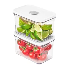 2PC Contenedores Herméticos Con Tapas Para Almacenamiento De Alimentos Comida Se