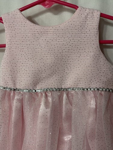 Nanette baby 6-9 Mo Dress Coat Bloomers 3 Piece Set Pale Pink With Silver New - Picture 5 of 18
