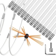 HOXHA 20FT Chimney Sweep Kit Chimney Cleaner with Nylon Flexible Rods Chimney...