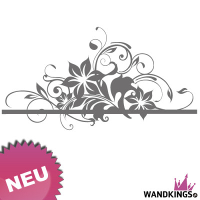 Wandtattoo Blumenschnörkel Wohnzimmer Ranke (gerade)80x42cm NEU | eBay.de