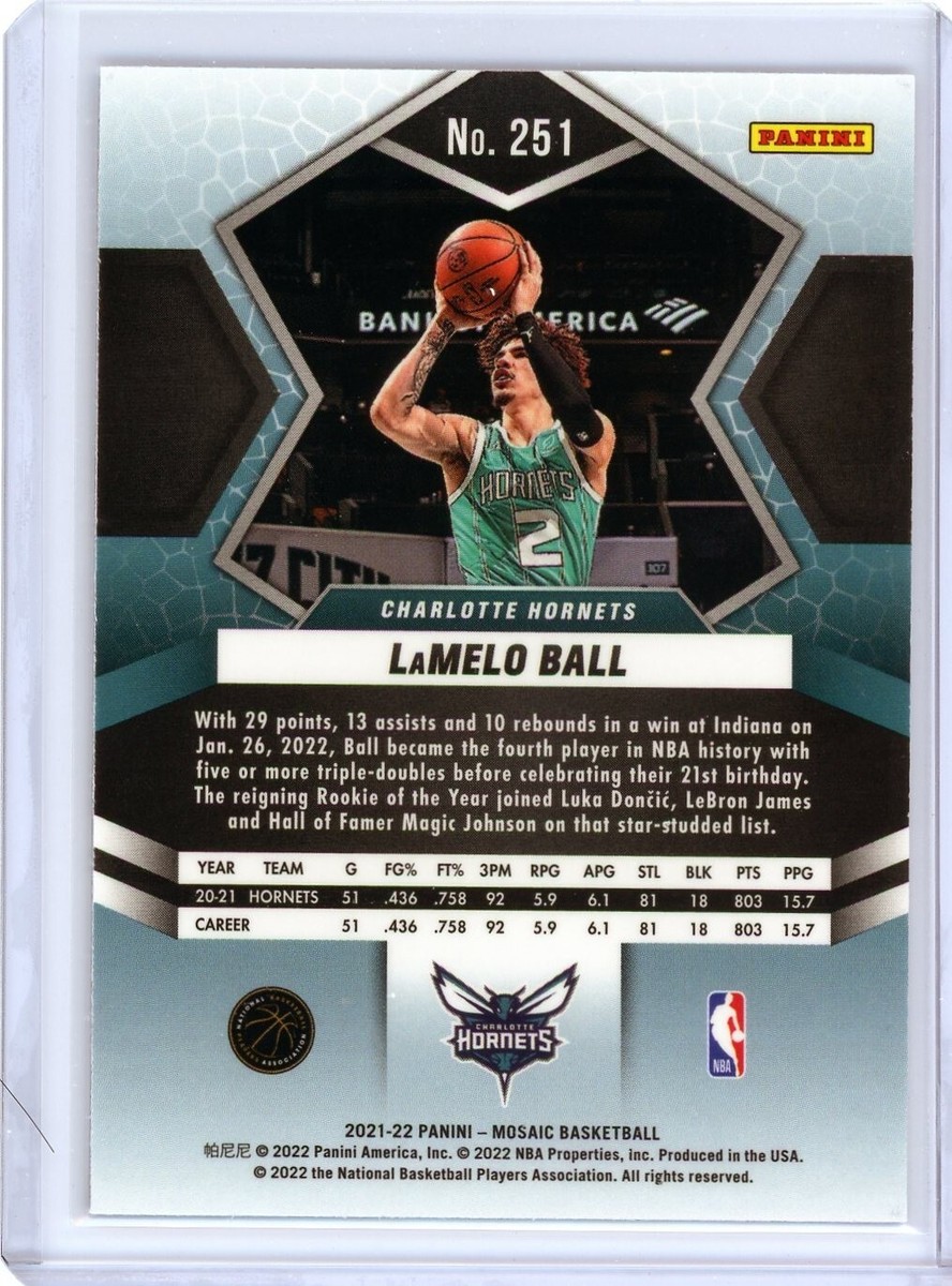 2021-22 Panini Mosaic LaMelo Ball National Pride #251 Charlotte