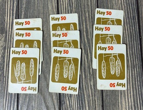 Vintage 1973 Parker Brothers Pit Game Replacement Piece K 9 Hay Cards - Picture 2 of 2