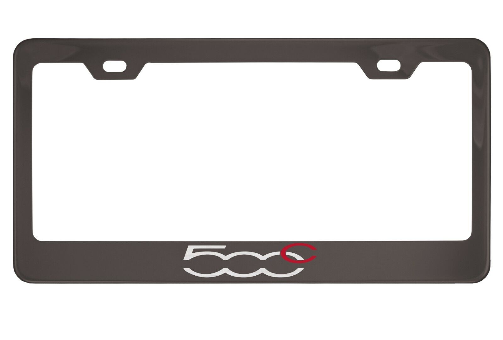 Black Chrome License Plate Frame For Fiat 500C