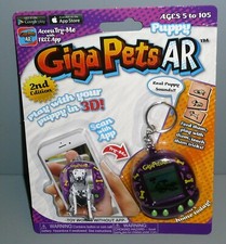 GIGA PETS AR 2nd Edition PUPPY Electronic Game on Keychain 2017 New In Package!