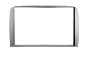 MASCHERINA AUTORADIO CORNICE STEREO 2 ISO ARGENTO ALFA ROMEO 147 2000 GT 2004>07