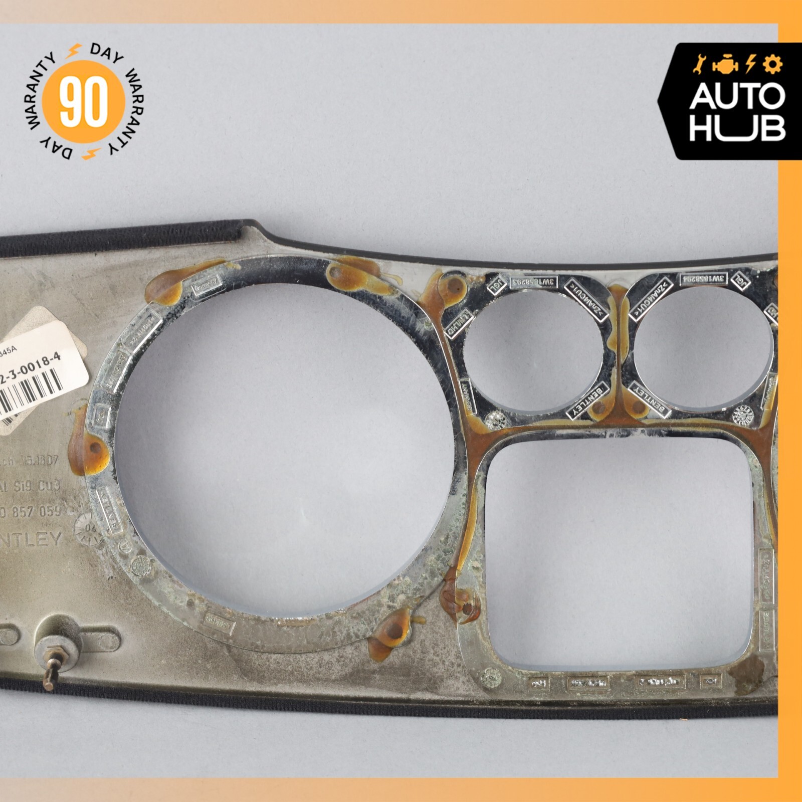03-13 Bentley Continental GT GTC Dash Panel Speedometer Bezel Trim Wood OEM 53k