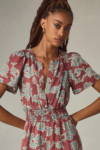 ANTHROPLOGIE The Somerset Jumpsuit in Dark Orange Size Medium BNWOT - Picture 3 of 3