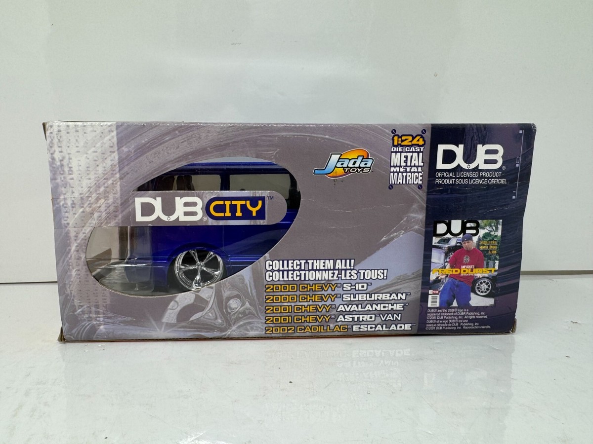 Jada Dub City 2001 Chevy Astro Van Blue 1:24 Diecast KMC Wheels 20