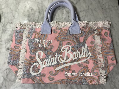 MC2 SAINT BARTH TASCHE Vanity Indie Vibe Paisley Print Pink Groß Nicht Auffindbar