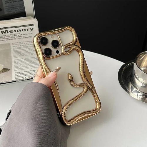 Hollow Snake Plating Phone Case For iPhone 11 12 13 14 15 16 Pro Max 16Pro 15Pro - Picture 43 of 46