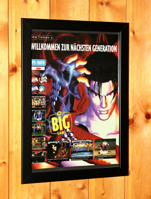 1998 Tekken 3 PS1 Arcade game Vintage Promo Poster / Ad Art Print