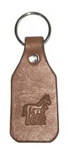 Skórzany brelok do kluczy KOŃ i OGIER zwierzę podłużny pierścionek ręcznie robiony