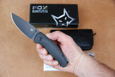 FOX Taschenmesser TUR Folder CF edles Messer Kohlefaser Klinge aus ELMAX Clip