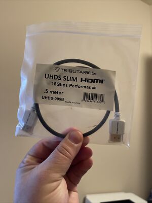 Tributaries UHD Pro HDMI High Speed With Ethernet .5 Meter UHDs-005B