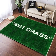 Wet Grass, Wet Grass Patterned Rugs, Wet Grass Rug, Wetgrass, For Living Room,