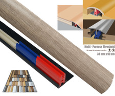 Smoked Pine  Multi-Purpose Threshold Strip 38mm x 90cm Multi-Height&Pivot
