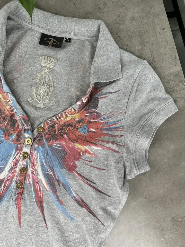 Christian Audigier Printed Mini Dress Women`s Size L - image 4 of 4