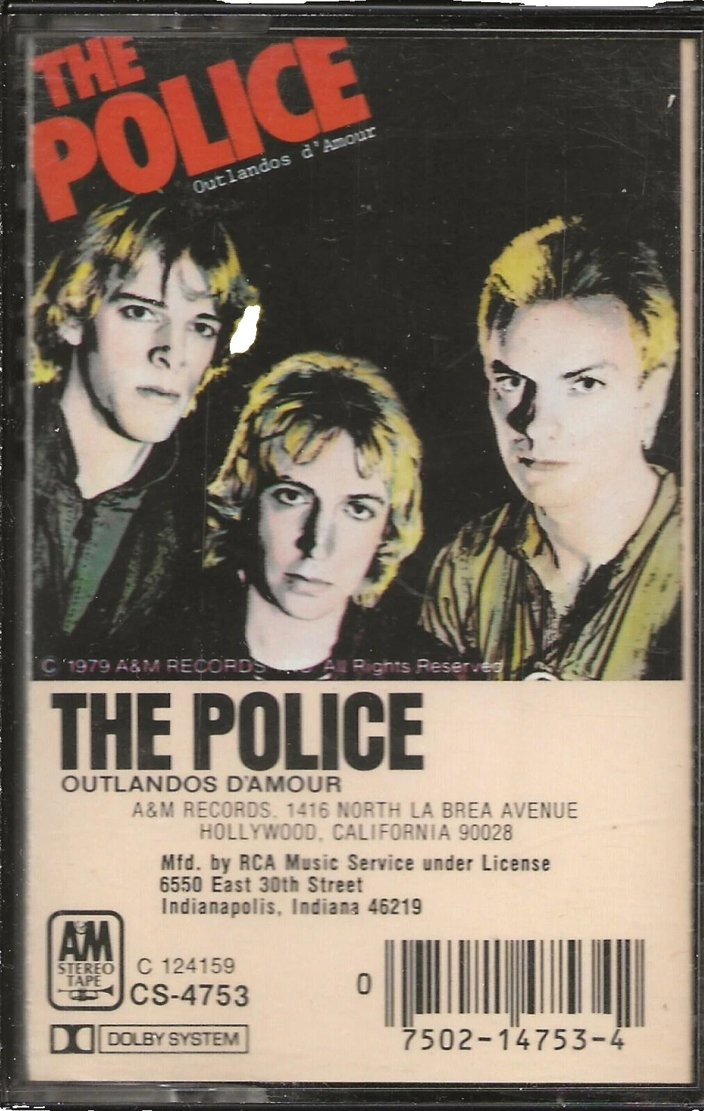 The Police Rock Punk/New Wave Music Cassettes