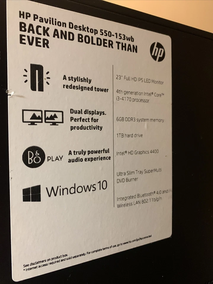 HP Pavilion Desktop 550-153wb Foto 2 de 4