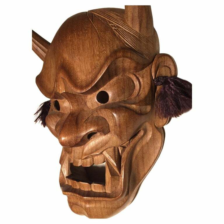 Japanese Fine-Art, Hannya (般若) Mask,Yakusugi Wood, Signed