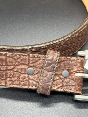 Justin Leather & Tapestry Belt 36” Justin Black and Brown Leather Belt 53700 — Boyers BootnShoe main image 4