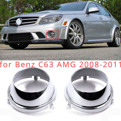 Front Bumper Fog Light Frame Pair for Mercedes Benz C63 AMG 2008 2009 ...
