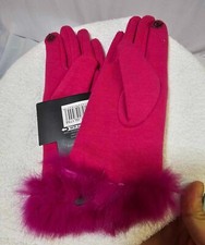 Touch screen gloves angela williams stretch magenta/ pink- NOS- B10