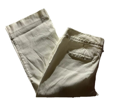 Express Size 12 Editor Crop  Pants Buckle Inseam 22  Buckle Zipper Cotton Blend