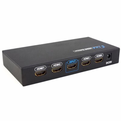 C06C HDMI 1x4 Splitter Verteiler Adapter HDMI Verteiler 1.3b für Monitor HDTV