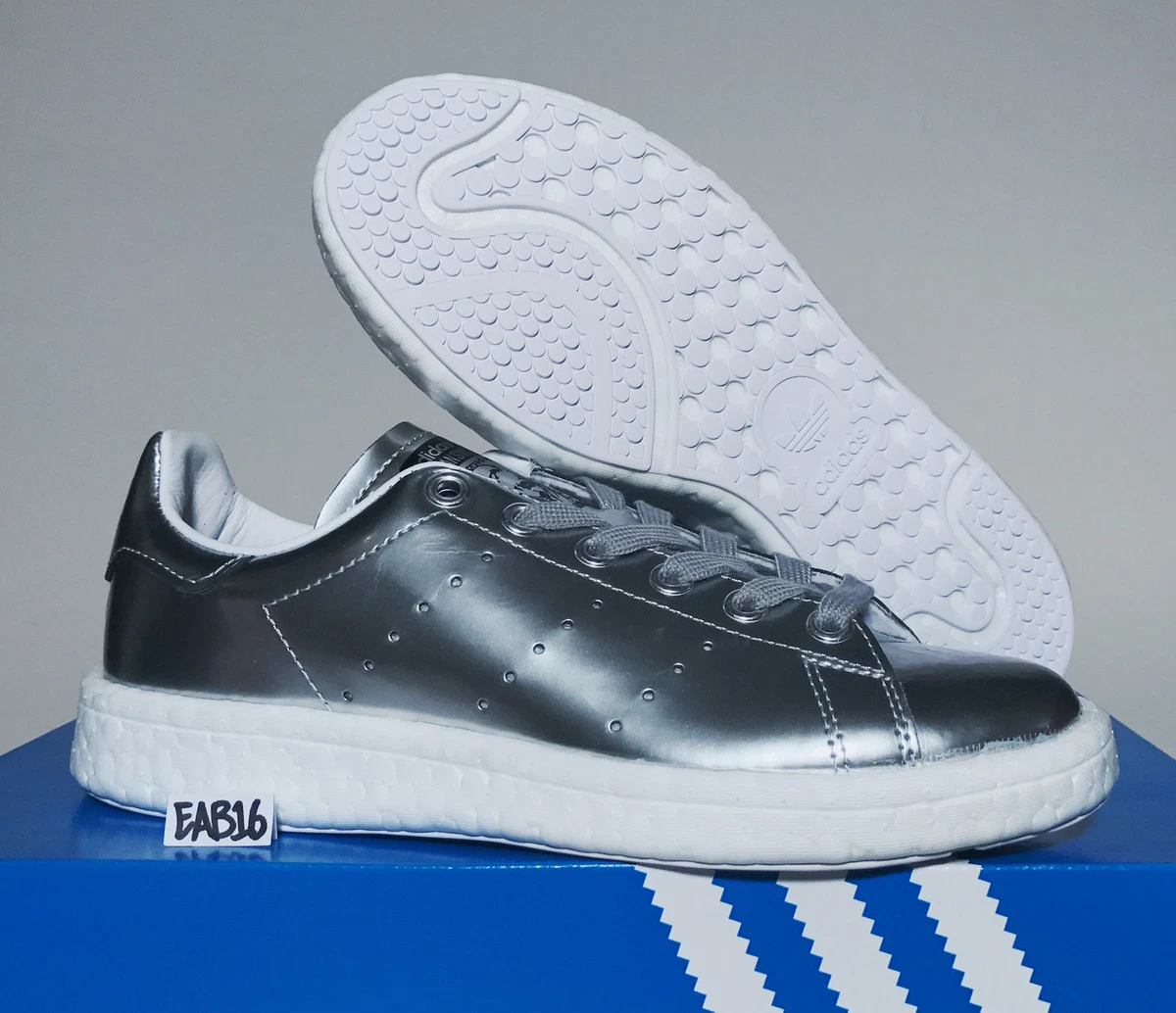 Adidas Originals Womens Stan BOOST Metallic Silver BB0108 Retro OG | eBay