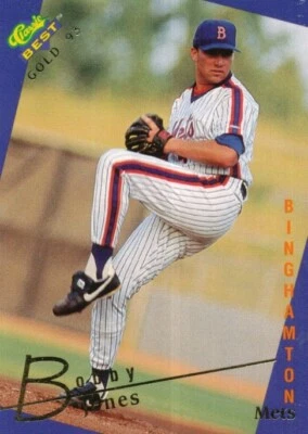 #061 BINGHAMTON METS # BOBBY JONES BASEBALL CARD CLASSIC BEST GOLD '93 - Photo 1/2