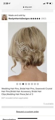 Brand New Set Of 3 Wedding Hair Pins Accessories Gumtree