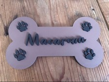 Dog Bone Name Sign | Dog Decor | Dog Name Plate | Dog Sign | Food Sign | Wall De