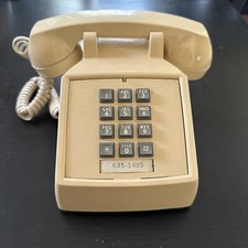 Vintage Cream 1983 ITT Push Button Desk Table Top Telephone Retro Phone Collecto