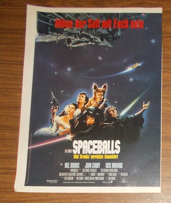 Seltene Werbung SPACEBALLS - Möge der Saft mit euch sein 1987