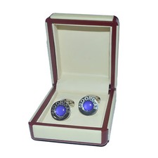 Art Deco Engraved Purple Groomsman Cufflinks EXCLUSIVE X2DLW008